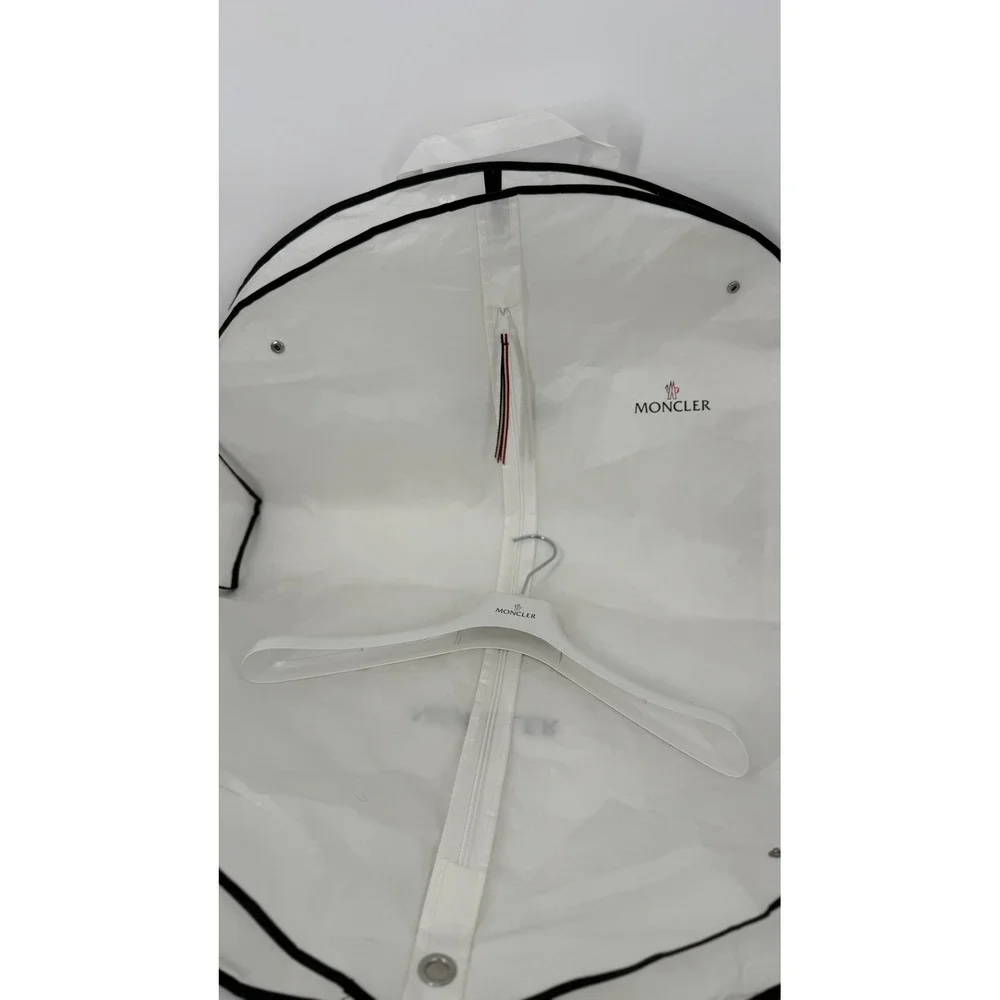 Moncler White Garment Bag w/ Hanger Coat Storage Travel Suit Designer 35X25 READ